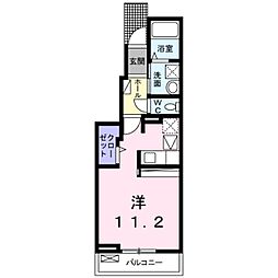 BelleVilleB-2 ワンルームの間取図画像