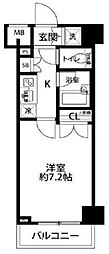 パレステュディオ新宿パークサイド 1Kの間取図画像
