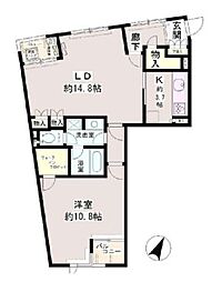 パティオス11番街 1LDKの間取図画像