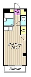 サンクレスト南林間 ワンルームの間取図画像