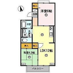 エルタチバナ 2LDKの間取図画像