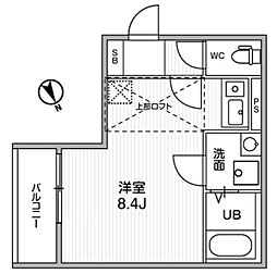 Ts Cuore 調布(ティーズクオーレ) ワンルームの間取図画像