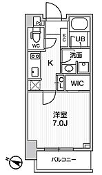 SEASONFLATS押上 1Kの間取図画像