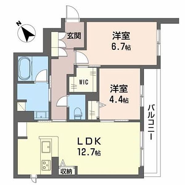 シャーメゾン　アズナブル ｜大阪府岸和田市西之内町(賃貸マンション2LDK・2階・59.60㎡)の写真 その2