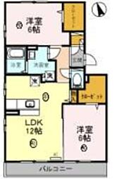 メゾン・ドK 2LDKの間取図画像