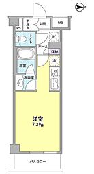 リバーレ蒲田仲六郷 ワンルームの間取図画像