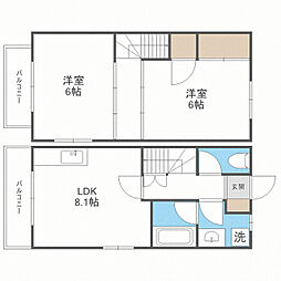タウンハウスA 2LDKの間取図画像