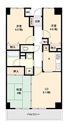 アーバンパーク市ヶ尾 3LDKの間取図画像