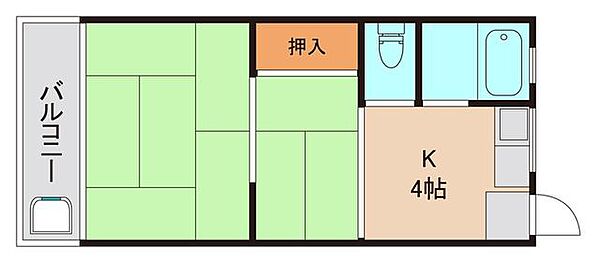 ブライトハウス 203｜千葉県松戸市馬橋(賃貸アパート2K・2階・26.44㎡)の写真 その2