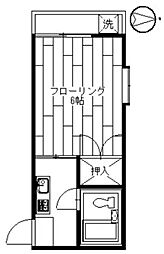 エトワールみすず 1Kの間取図画像