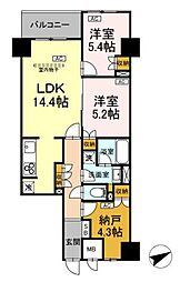 サンジョイアゼロ 2SLDKの間取図画像