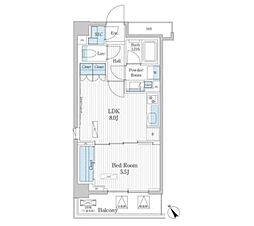 パークアクシス門前仲町テラス 1LDKの間取図画像