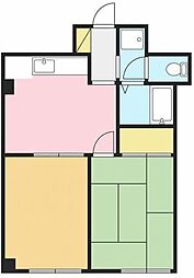 クールバレー南馬込 2DKの間取図画像
