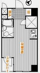 ハイベール三田 ワンルームの間取図画像