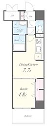 CONFIORIRE 1DKの間取図画像