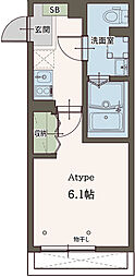 Agrande HibarigaokaII(エイグランひばりが丘II) 1Kの間取図画像