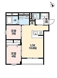 robot home 矢部III 2LDKの間取図画像