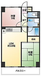 パストラル長田 2LDKの間取図画像