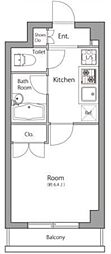 ユナイテットグロー西落合 1Kの間取図画像