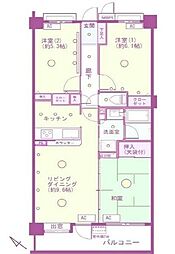 クリオ町田弐番館 3LDKの間取図画像