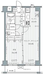 メゾンカルム西新宿 1LDKの間取図画像