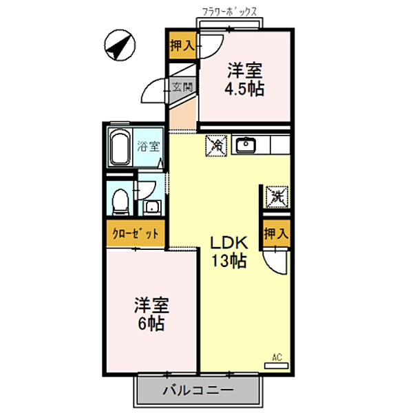 セジュール七観 ｜大阪府堺市中区土師町１丁(賃貸アパート2LDK・2階・50.39㎡)の写真 その2