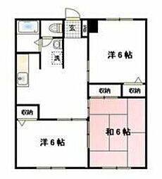 サニーヒル・カネコ 3DKの間取図画像