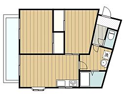 メゾン石井 2LDKの間取図画像
