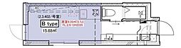 PROTO武蔵小山 ワンルームの間取図画像
