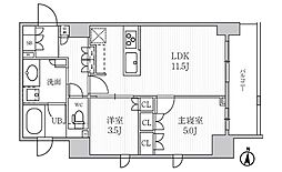 SEASONFLATS菊川 2LDKの間取図画像
