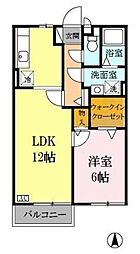 ストーク 1LDKの間取図画像