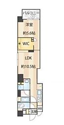 ASTILE日本橋浜町 2階1LDKの間取り