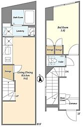 ザ・レジデンス下北アネックス 1LDKの間取図画像