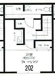 ROW HOUSE 江古田 2階1Kの間取り