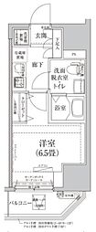 ルフレプレミアム川崎 1Kの間取図画像