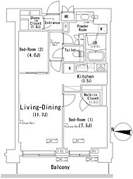 間取図画像 2LDK