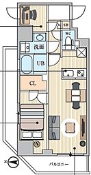 シーズンフラッツ住吉 3階2LDKの間取り