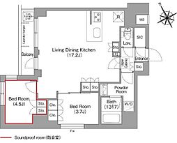 コンフォリア・リヴ平井ＭＵＴＩＯ 2階2LDKの間取り