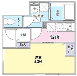 Legume ail graisse 1階1Kの間取り