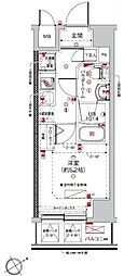 クラリッサ新綱島 1Kの間取図画像