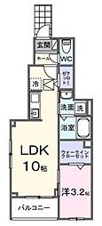 間取図画像 1LDK