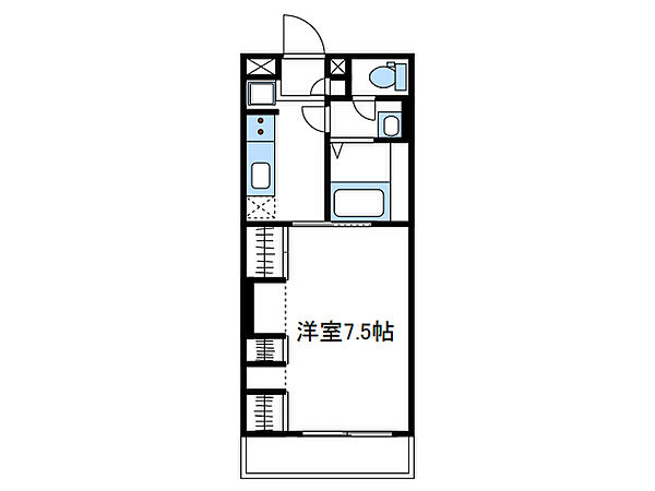 神奈川県厚木市旭町３丁目(賃貸マンション1K・3階・26.08㎡)の写真 その2