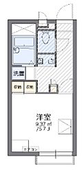 レオパレスプレミール稲毛 1Kの間取図画像