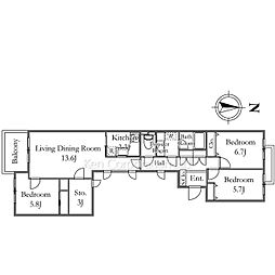 間取図画像 3SLDK