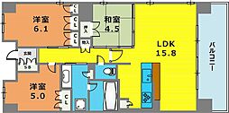 パークホームズ神戸ザレジデンス 3LDKの間取図画像