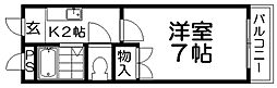 レスポワール太田 1Kの間取図画像
