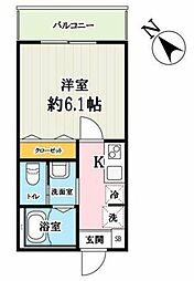 Blitz 1Kの間取図画像
