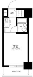スカイコート下高井戸 ワンルームの間取図画像