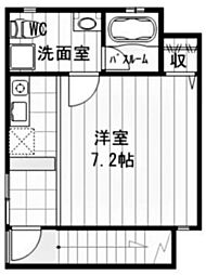 レ・スタ浮間公園 ワンルームの間取図画像