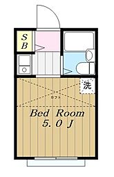 メゾンサワノス 1Kの間取図画像
